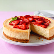 Home Made Cheesecake With Strawberry Topping